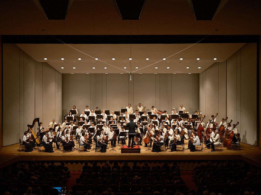 The U.S. Navy's 7th Fleet Band joins the Yokosuka Symphony Orchestra at the 16th American Sound in Yokosuka in Yokosuka City Culture Hall Sunday, September 14, 2025 in Yokosuka's Fukadadai District. American Sound in Yokosuka began in 1995 as a friendship concert featuring the U.S. 7th Fleet Band, Tokyo Symphony Orchestra, and the renowned conductor Kazuyoshi Akiyama.