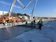 Contractors perform concrete-laying operations in support of the $44.1 million Yokota Air Base Airfield Damage Repair facility, December 5, 2025.