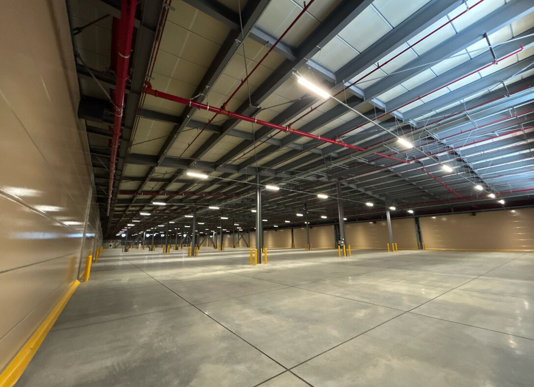 An interior view of the new Airfield Damage Repair (ADR) facility completed by the U.S. Army Corps of Engineers – Japan Engineer District (USACE JED) on Yokota Air Base.