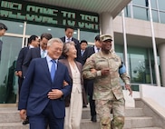 Former President Moon visits the JSA
