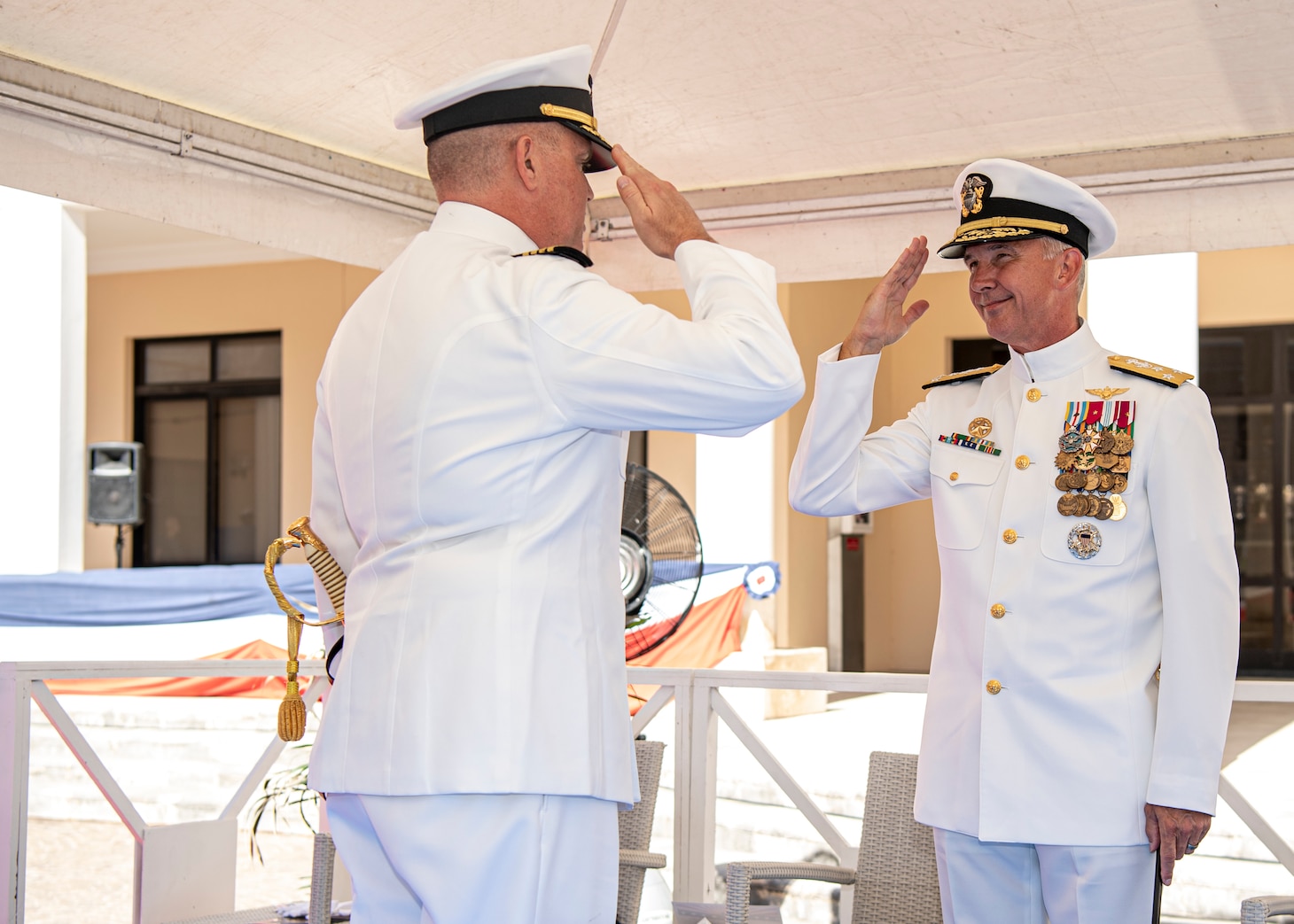 Capt. Douglas Sattler, Jr. relieved Capt. Benjamin Selph as commodore of CTF 69, deputy commander of CTF 169, and chief of staff for Submarine Group 8.