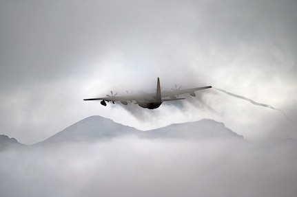 C-130 taking off