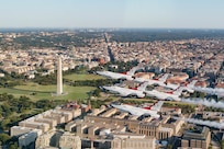 Thunderbirds flying over Washington, DC
