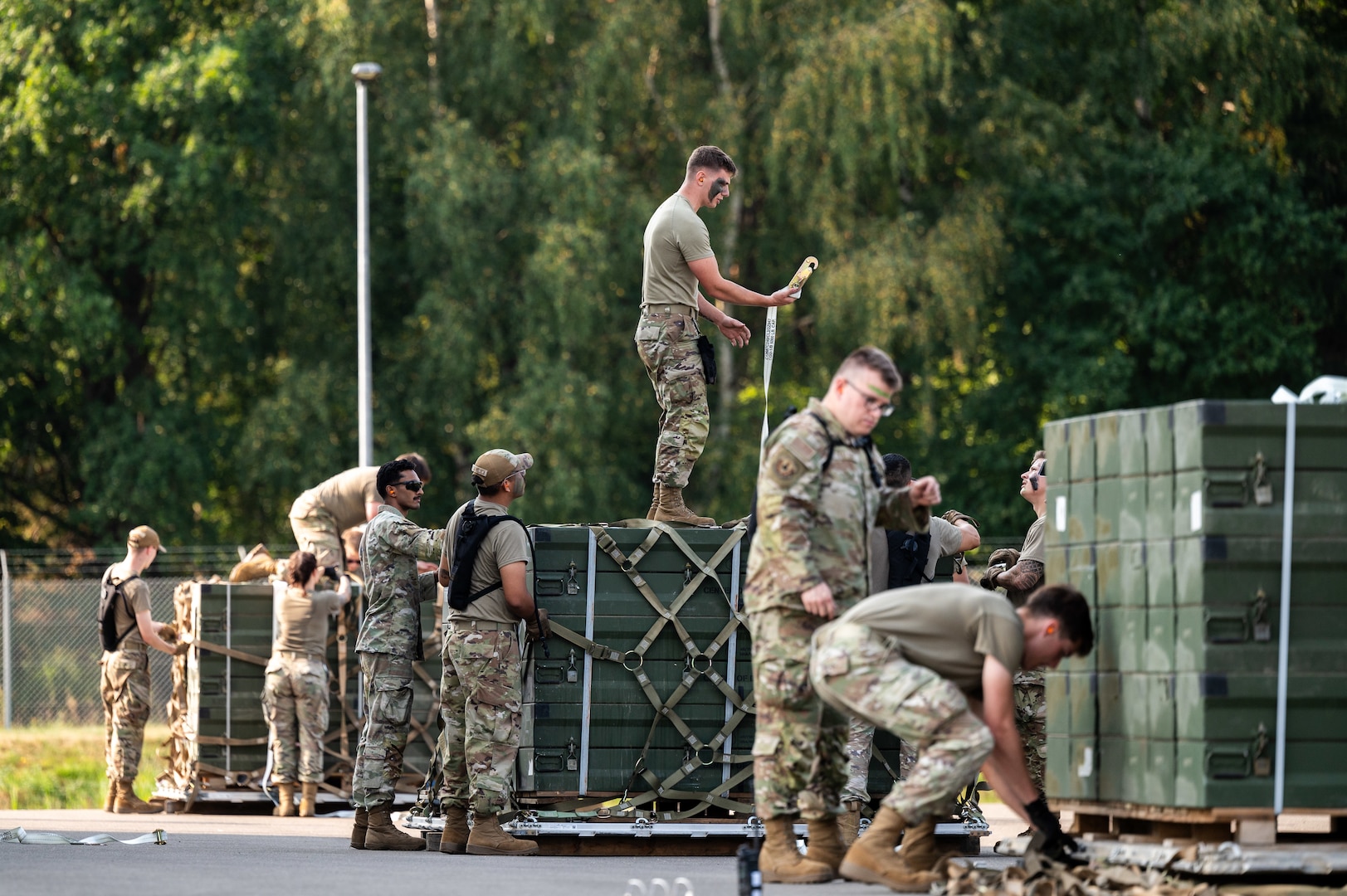 Airmen working together
