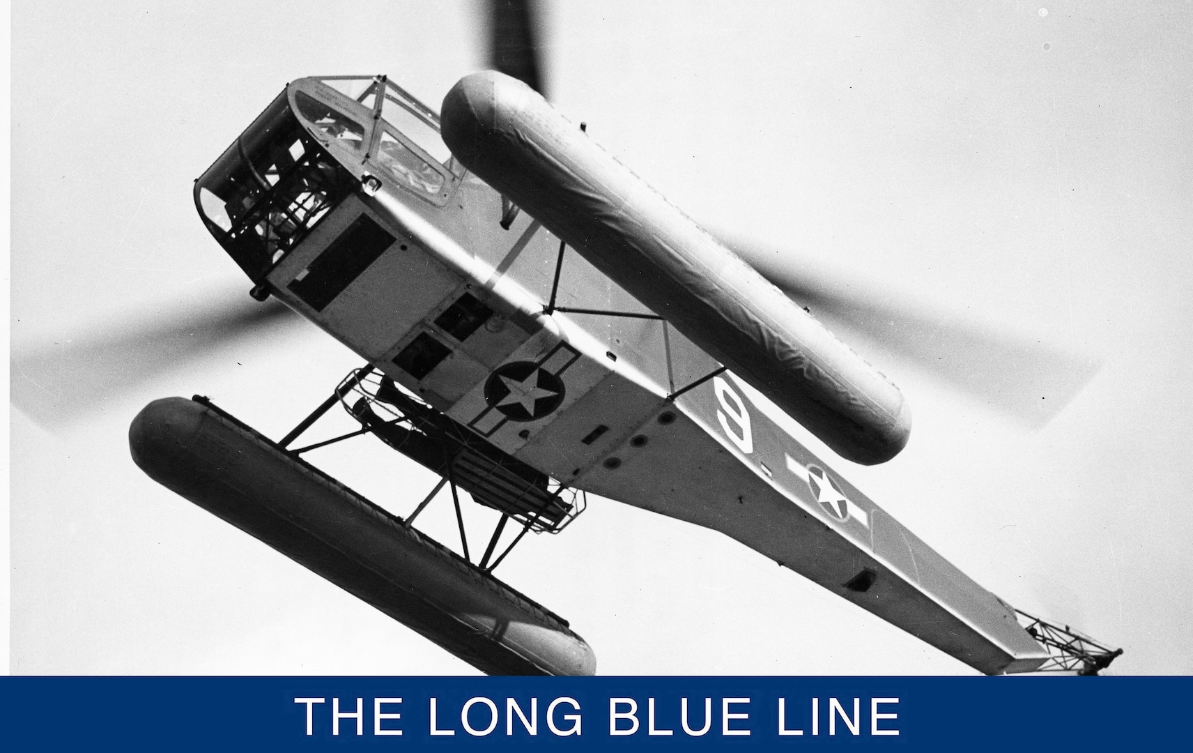 An HNS-1 helicopter in flight. (Coast Guard Historian’s Office)