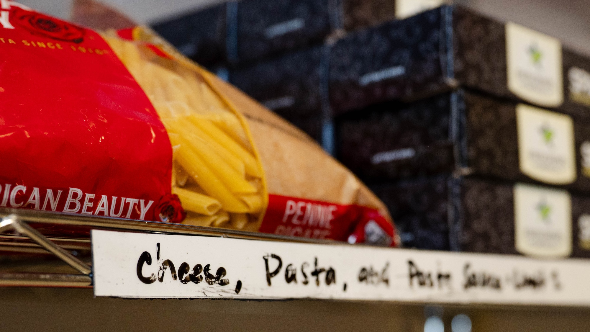 Food is shown at the Peak Pantry.