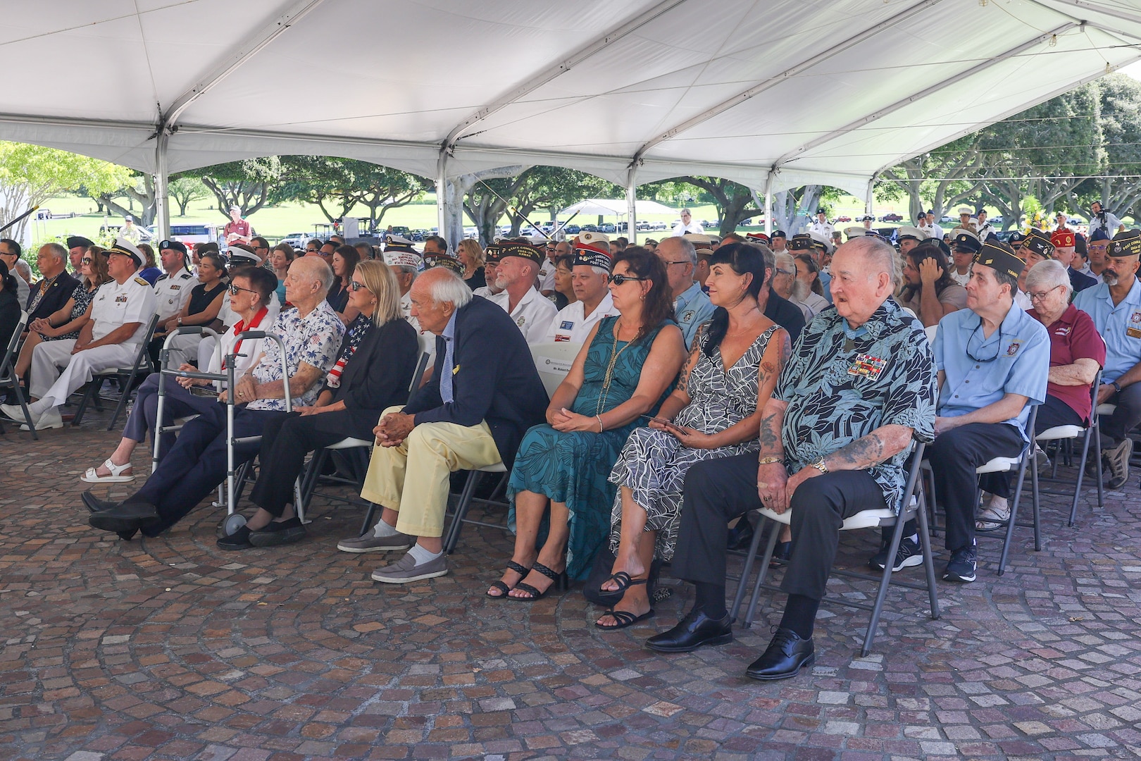 Military service members, former prisoners of war, families and veterans attend the National POW/MIA Recognition Day Ceremony hosted by the Defense POW/MIA Accounting Agency at the National Memorial Cemetery of the Pacific, Honolulu, Hawaii, Sept. 19, 2025.