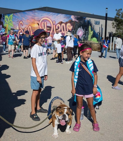 LCpl Bruno Visits a San Diego Wave Game
