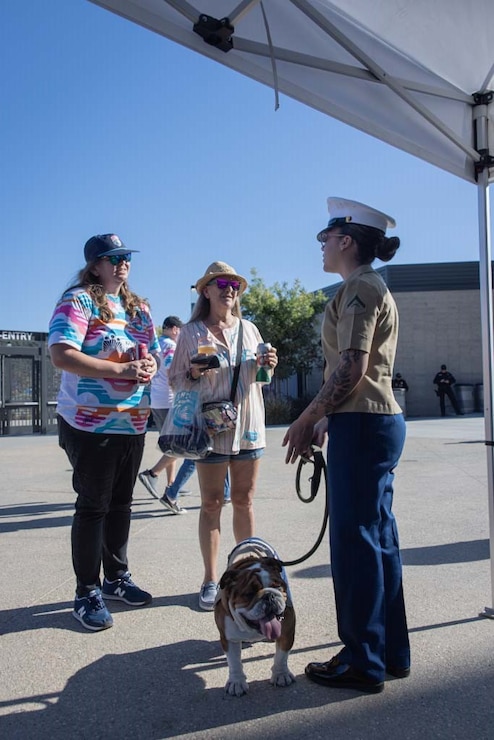 LCpl Bruno Visits a San Diego Wave Game