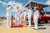 250918-N-NR343-1396
JOINT BASE PEARL HARBOR-HICKAM, Hawaii (Sep. 18, 2025) - Cmdr. Alex Rinaldi, commanding officer of Virginia-class fast-attack submarine USS Mississippi (SSN 782), departs the change of command ceremony for Mississippi on Joint Base Pearl Harbor-Hickam, Hawaii, Sep. 18, 2025. Mississippi is assigned to Submarine Squadron 1 and is capable of supporting various missions, including anti-submarine warfare, anti-surface ship warfare, strike warfare, special operations forces support, and intelligence, surveillance, and reconnaissance. (U.S. Navy photo by Mass Communication Specialist 2nd Class Nicholas Russell)