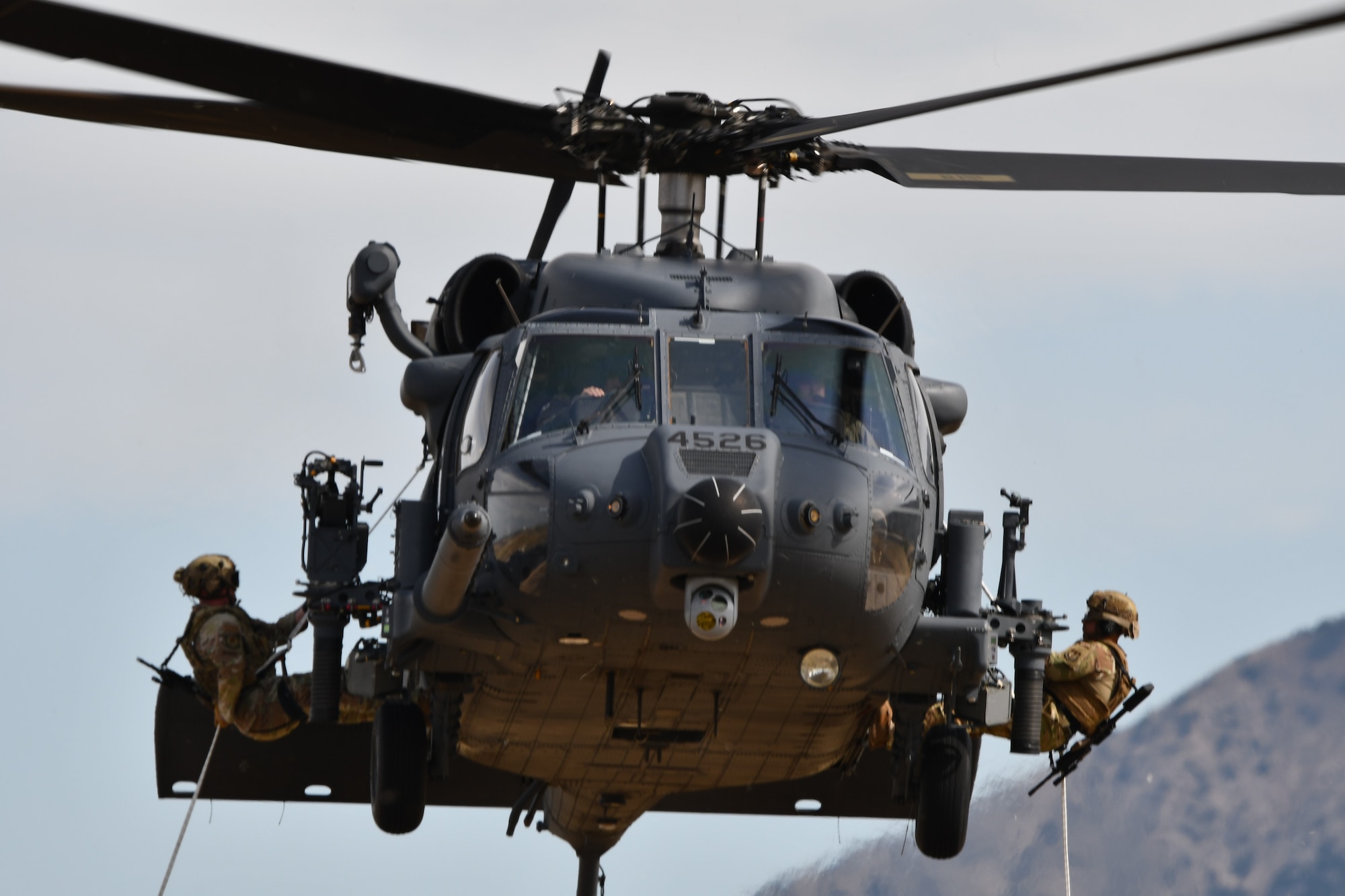 A joint exercise between the 75th Air Base Wing and the 305th Rescue Squadron tests combat readiness skills such as dynamic medical evacuation, helicopter landings and air assault training.