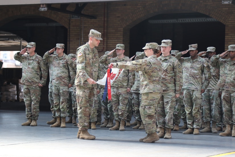 The Pennsylvania Army National Guard held a ceremony at the Kingston Armory in Wilkes-Barre, Pa. Sept. 14, 2025 to mark a significant moment in the organization's history. The 1st Battalion, 109th Field Artillery Regiment, a storied unit dating back to 1775, was deactivated. The Regiment's colors were cased during a time-honored tradition to symbolize the conclusion of its active service. After, the 28th Division Artillery was reactivated, reestablishing a critical component of the 28th Infantry Division's combat power. (U.S. Army National Guard photos by Sgt. 1st Class Shane Smith)