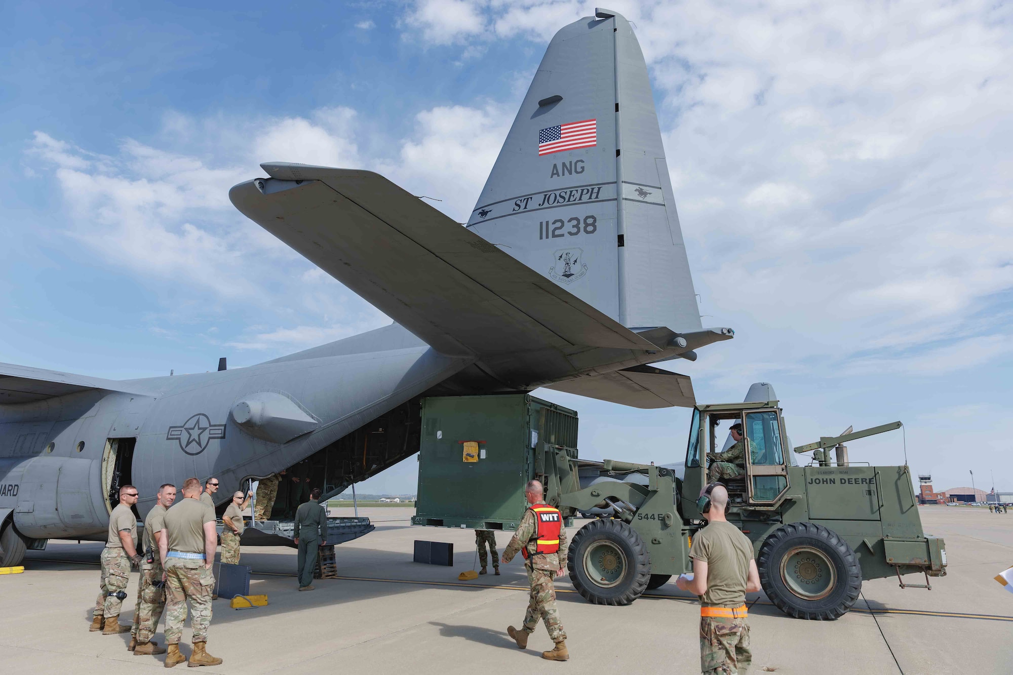 Airmen load aircraft