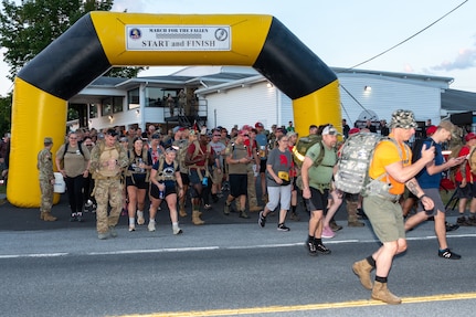More than 700 people participate in the 14th annual March for the Fallen at Fort Indiantown Gap, Pennsylvania, Sept. 20, 2025. March for the Fallen is a community event held each year at Fort Indiantown Gap to honor the memory of those who have fallen in defense of our nation. It is open to the public and registrants choose to participate in one of various challenges, including a 28-mile ruck march, a 14-mile ruck march, a 5K run/walk or 28-mile hand cycle.