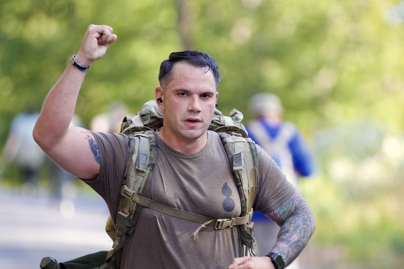 More than 700 people participate in the 14th annual March for the Fallen at Fort Indiantown Gap, Pennsylvania, Sept. 20, 2025. March for the Fallen is a community event held each year at Fort Indiantown Gap to honor the memory of those who have fallen in defense of our nation. It is open to the public and registrants choose to participate in one of various challenges, including a 28-mile ruck march, a 14-mile ruck march, a 5K run/walk or 28-mile hand cycle.