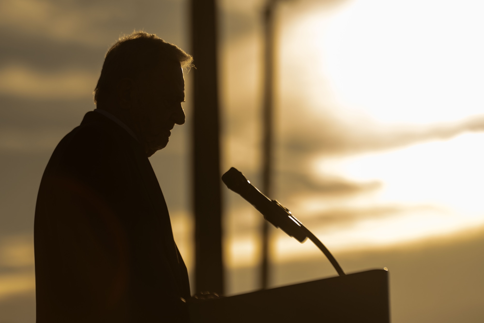 CDR Bradley E. Smith, U.S. Navy retired and former Vietnam POW, shares his story with MacDill service members during the POW/MIA Recognition Day Opening Ceremony at MacDill Air Force Base, Florida, Sept. 18, 2025. At the time, Lieutenant Smith was an A4C pilot assigned to Attack Squadron VA-76 onboard the USS Enterprise. On March 25, 1966, he and two other pilots launched their A4C aircraft during an armed reconnaissance mission on the Quang Khe Highway Ferry in Quang Binh Province, North Vietnam. A radio Hanoi broadcast later reported that North Vietnamese forces shot down one U.S. aircraft on March 25th over Quang Binh City, and that the pilot had been captured. Lieutenant Smith’s status was changed from missing in action to captured on July 20, 1966. In the Spring of 1973, Bradley E. Smith was among 591 Americans who were released from communist prisoner of war camps in Vietnam. During his years of captivity, he was promoted to the rank of commander. (U.S. Air Force photo by Senior Airman Zacahry Foster)