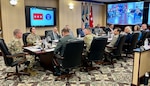 Army Lt. Gen. Mark Simerly (left), director, Defense Logistics Agency, leads the DLA Disposition Services Annual Operating Plan review Sept. 19th, at the Hart-Doyle-Inouye Center in, Battle Creek, Michigan.