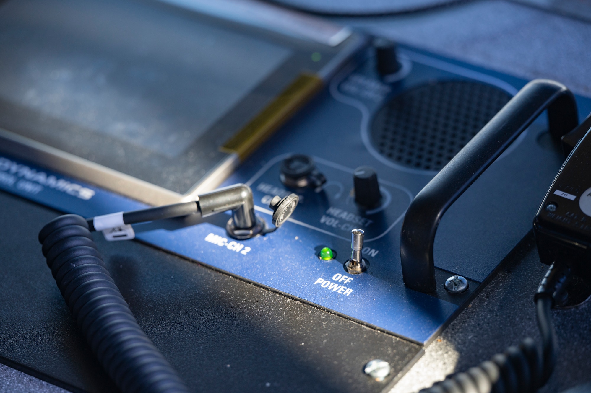 A switch on a board is turned on.