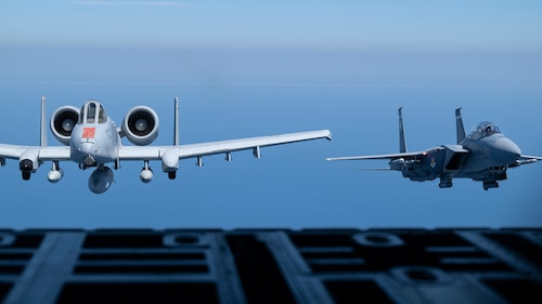 Test aircraft in air