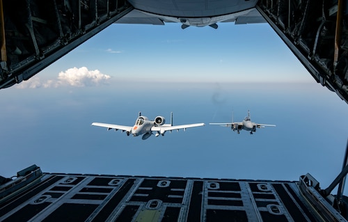 Test aircraft in air