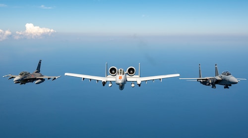 Test aircraft in air