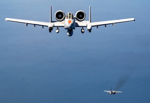 Test aircraft in air