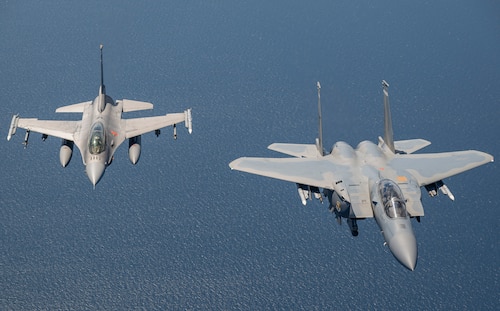 Test aircraft in air