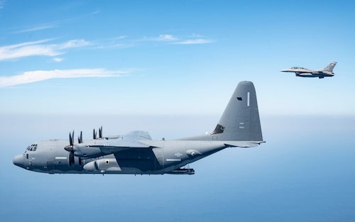 Test aircraft in air