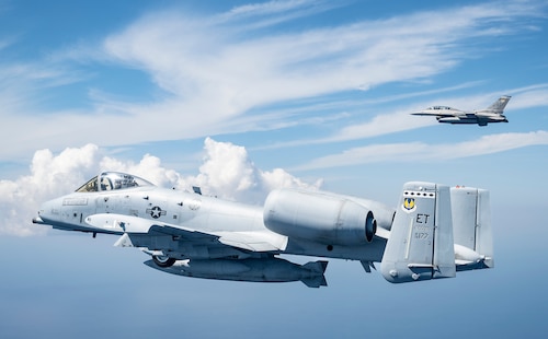Test aircraft in air