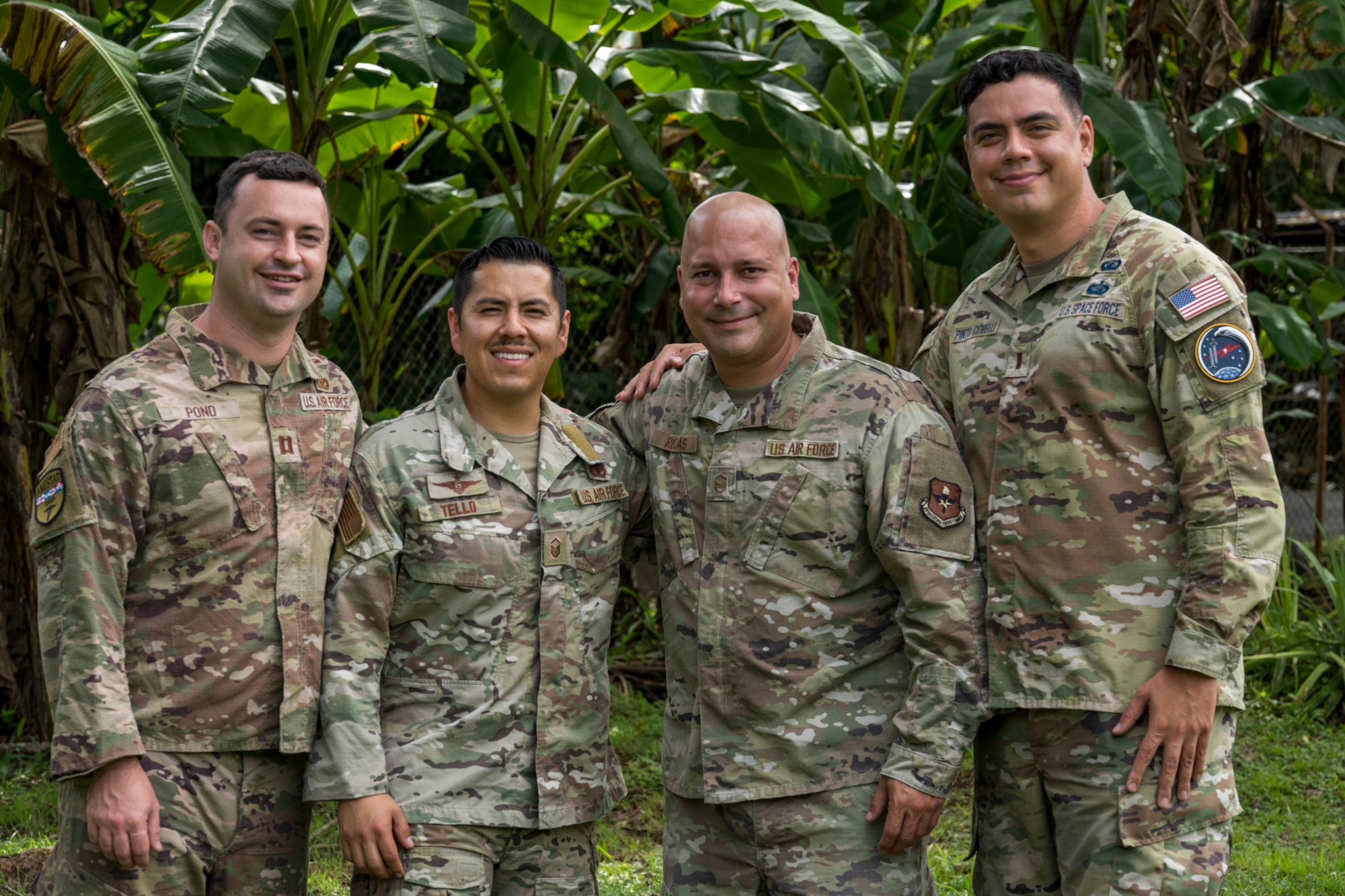 U.S. Air Force Language Enabled Airman Program (LEAP) scholars pose for a group photo during AMISTAD 2025 in La Mesa, Panamá, in September 2025. Their linguistic expertise and cultural knowledge were vital to mission success, allowing providers to focus on patient care. (U.S. Air Force photo by Andrea Jenkins)