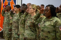 Detachment 38, 335 Signal Command (T) departure ceremony