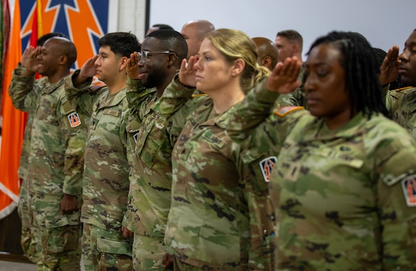 Detachment 38, 335 Signal Command (T) departure ceremony
