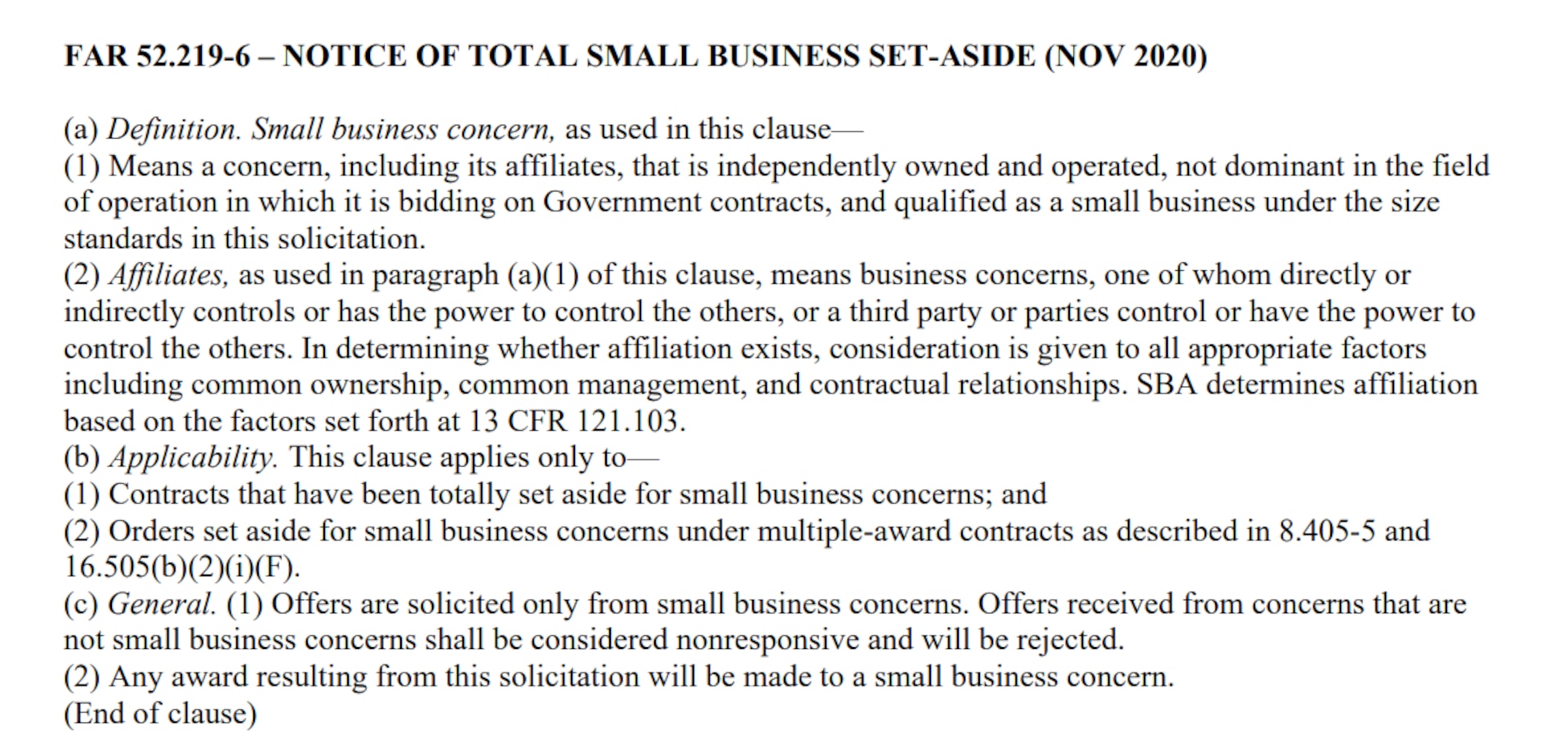 Example of a Small Business Set-Aside notice in a DLA Energy Direct Delivery PC&S Solicitation giving information of small business set aside opportunities with this procurement.