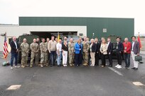 A delegation of more than 20 Lithuanian defense, diplomatic and business officials visited the Unmanned Aircraft Systems facility at Fort Indiantown Gap, Pennsylvania, Sept. 23, 2025, as part of a five-day mission in the United States. Loreta Maskolioviene, Lithuania’s vice-minister of national defense, led the delegation which was received by U.S. Army Maj. Gen. John R. Pippy, Pennsylvania’s adjutant general, and other Guard leaders. (U.S. Army National Guard photo by Zane Craig)