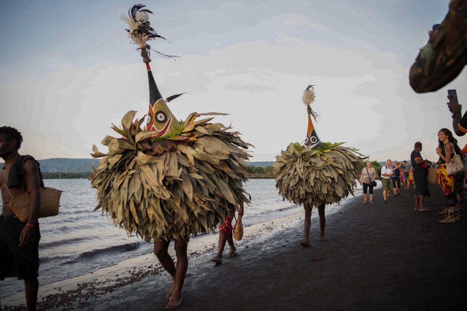 Members of the Tolai people perform a Kinavai Dawn Dance during a celebration for Papua New Guinea's 50th Independence Day on Sept. 16, 2025.