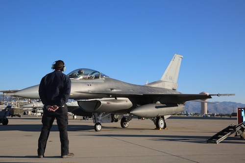 a plane about to take off