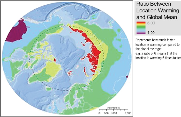 Despite the commonly held narrative that the US and Canadian Arctic is experiencing “catastrophic climate change” it is actually the Russian Federation that bears the brunt of this. This conveys an advantage to both the North American and European High North.