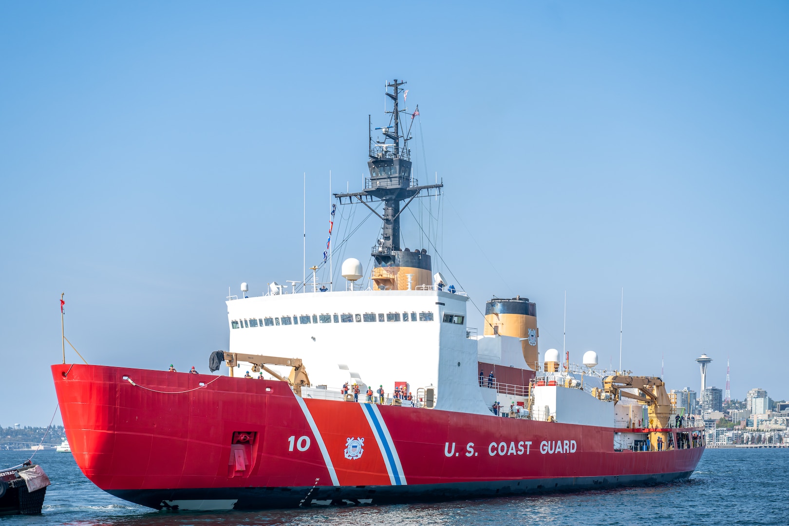 After 308 days away from its Seattle home port, the 49-year-old U.S. Coast Guard Cutter Polar Star (WAGB 10) and crew returned home, Sept. 23, 2025. Upon completing Operation Deep Freeze 2025, Polar Star returned directly to Mare Island Dry Dock in Vallejo, Calif., to complete the final year of a five-year Service Life Extension Program prior to returning to Seattle. U.S. Coast Guard photo by Petty Officer 3rd Class Annika Hirschler.