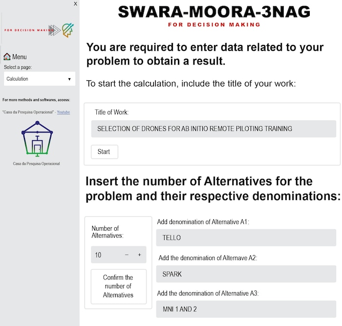 SWARA-MOORA-3NAG Homepage (Source: https://mcda-software-swara-mod1-sm-3nag-k86acd.streamlit.app).