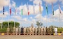 Partner nation military leaders stand together during the Bright Star 25 opening ceremony at Mohamed Naguib Military Base (MNMB), Egypt, Aug. 28, 2025.