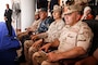 U.S. Marine Corps Brig. Gen. Stephen Lightfoot, center, commander joint task force - crisis response for exercise BRIGHT STAR 25, attends a combined arms live-fire exercise during BRIGHT STAR 25 at Mohamed Naguib Military Base (MNMB), Egypt, Sept. 9, 2025.