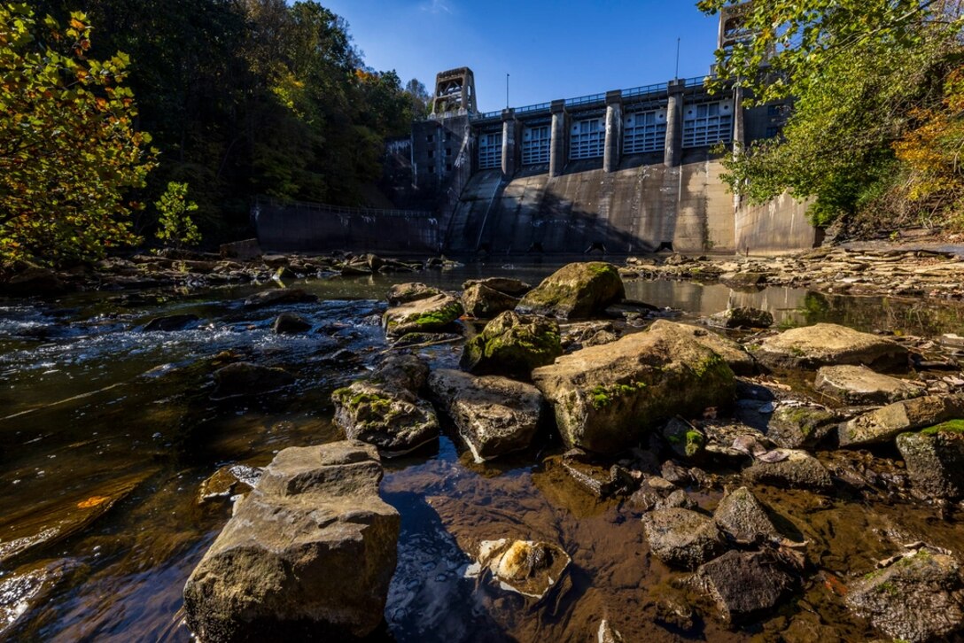 Water from the Loyalhanna Creek flows from the Loyalhanna Dam, operated and maintained by the U.S. Army Corps of Engineers Pittsburgh District in Saltsburg, Pennsylvania, Oct. 17, 2024.

The Pittsburgh District manages 16 flood-risk reduction reservoirs to reduce the damage of floods in the region.

When a storm hits, multi-purpose flood-control reservoirs built and maintained by the Corps of Engineers retain excess water upstream of the dam. Controlled releases of this excess water prevent or reduce downstream flooding. Without the corps' reservoirs, the Flood of January 1996 would have raised the crest at the Point in Pittsburgh by 9.7 feet, and during the September 2004 flooding from Hurricane Ivan, the crest at the Point of 31.1 feet would have been 7.7 feet higher.

As the Headwaters District, Pittsburgh has played a key role in the evolvement of the Corps of Engineers’ flood damage reduction mission. Part of that role is directly related to the region’s history of major floods.