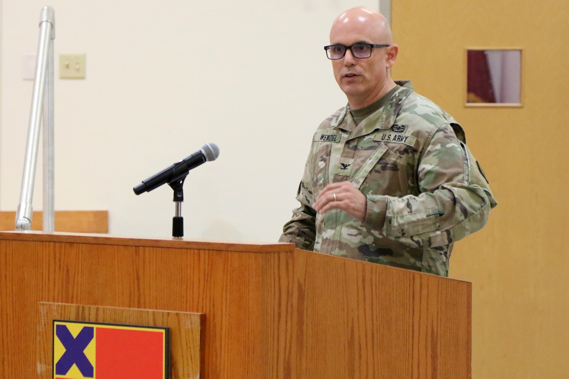 The 166th Regiment – Regional Training Institute held a change of responsibility ceremony Sept. 19, 2025 at Fort Indiantown Gap, Pa. Command Sgt. Maj. Oscar Laughman III relinquished responsibility of the regiment to Command Sgt. Maj. Charles Trofe. (U.S. Army National Guard photo by Sgt. 1st Class Shane Smith)
