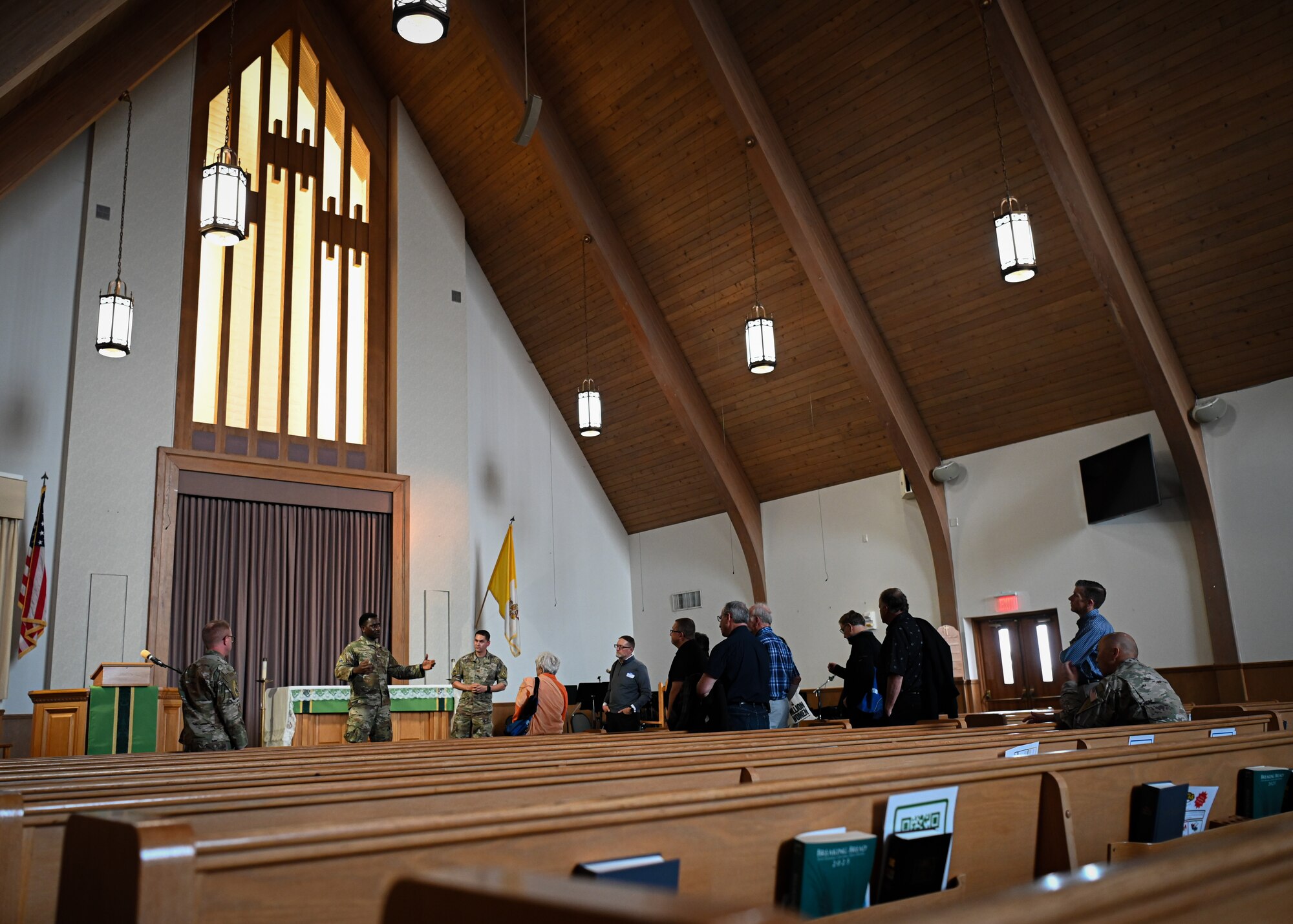 Members of the local clergy of various religions visited the Vandenberg Space Force Base Chapel to foster deeper connections with members of the installation as a way to show their ongoing support for Guardians, Airmen, and government civilians. The received mission briefings, attended a luncheon and discussion panel, toured base facilities  including the Western Range Operations Control Center, base chapel, and more.