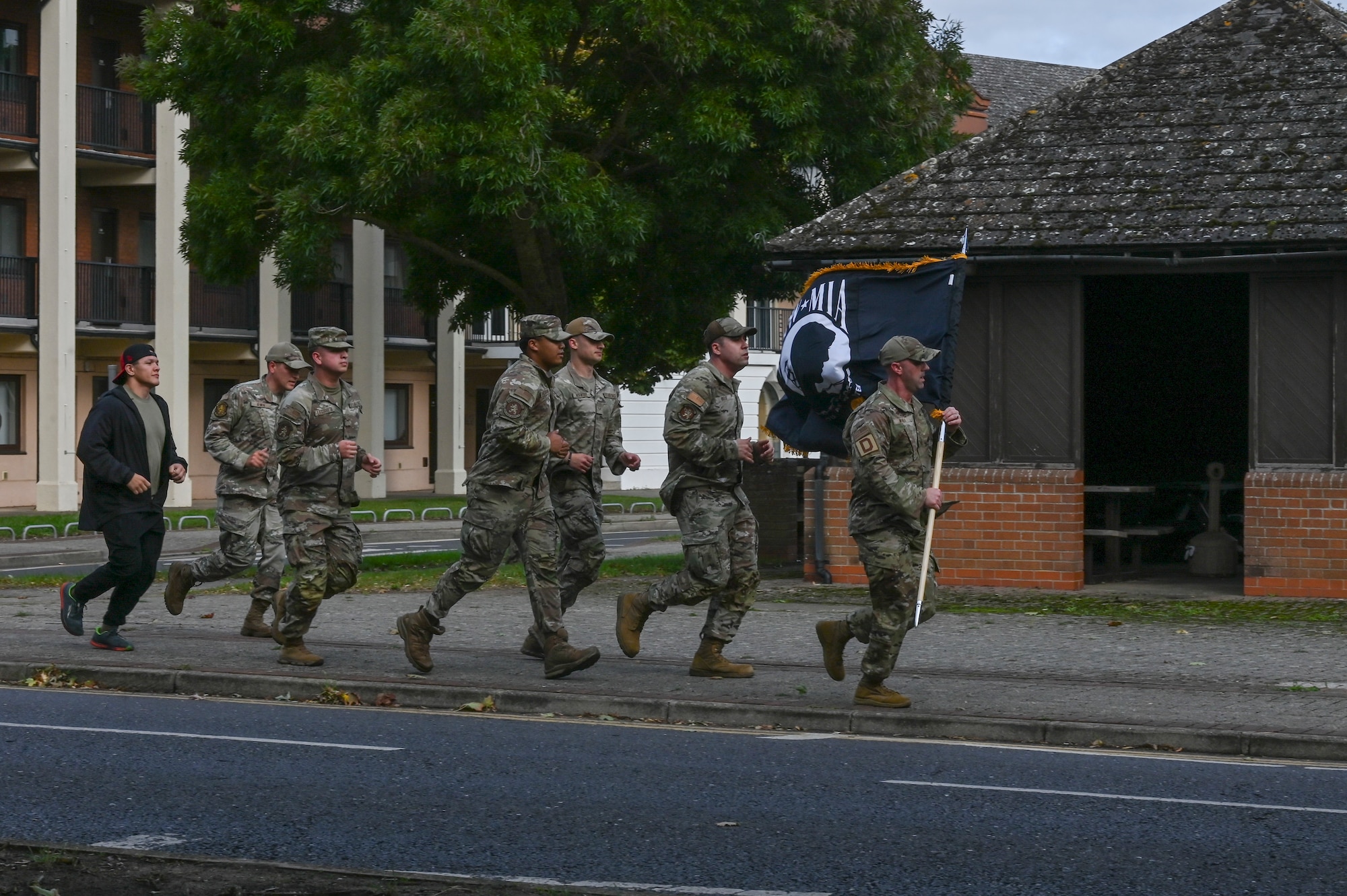 Airmen honored the lives of those missing in action by participating in a remembrance walk for those never forgotten.