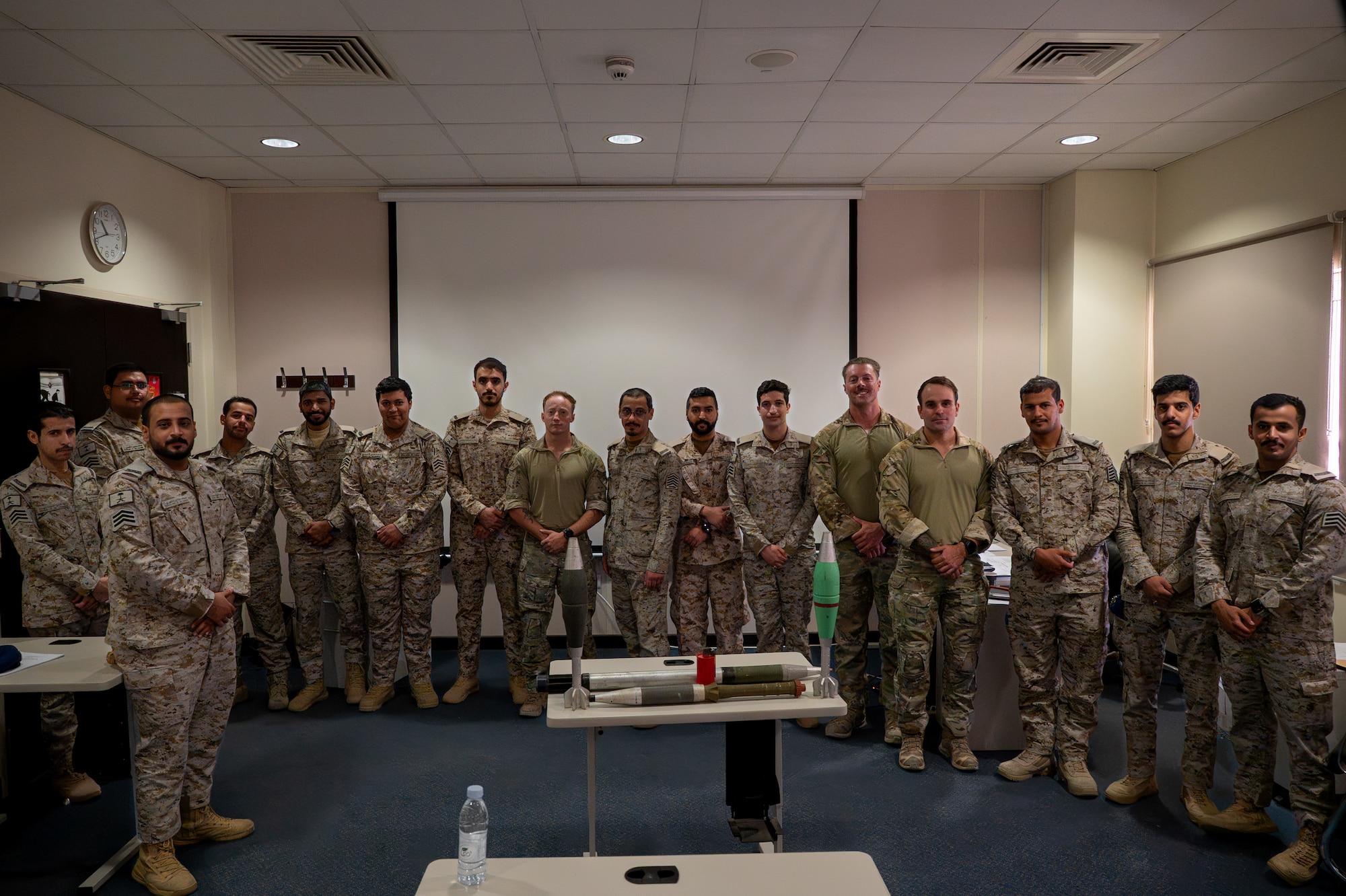 U.S. Airmen and RSAF pose for a group photo