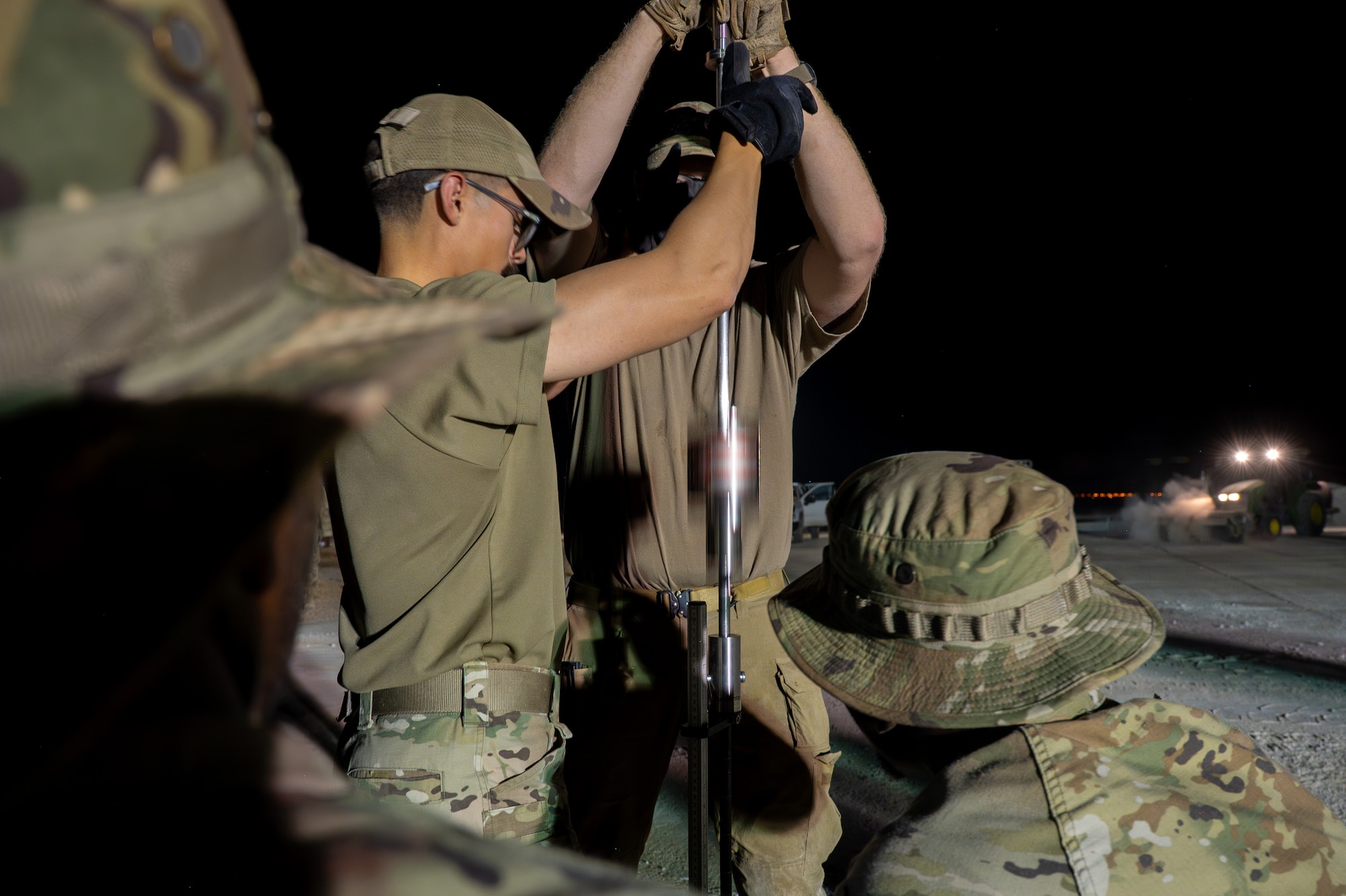 USAF Airmen operate a dynamic core penetrometer