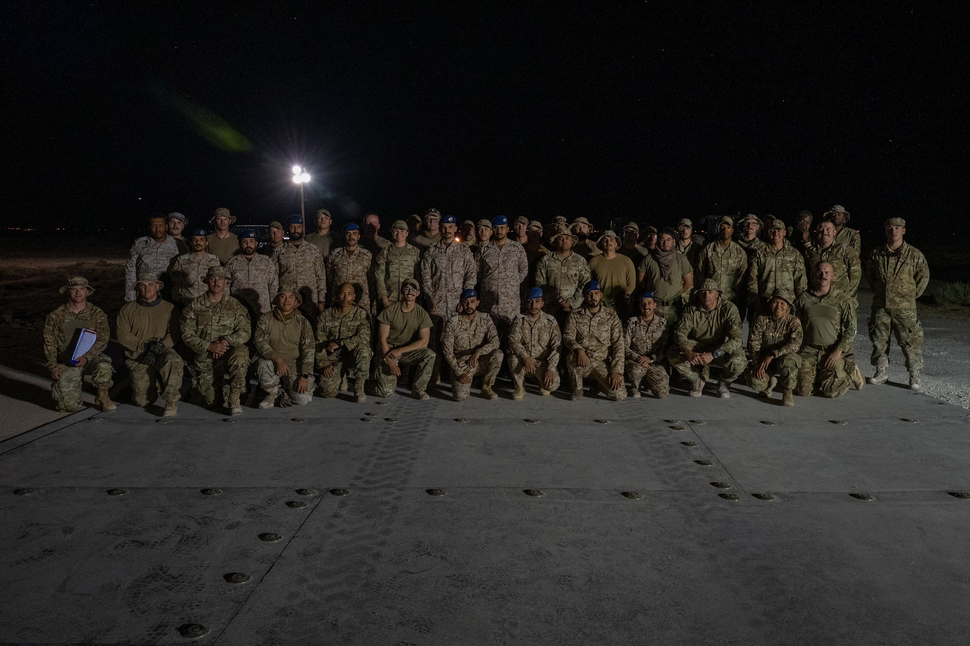 USAF and RSAF pose for a group photo