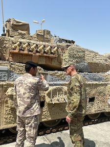 At the invitation of Qatar Emiri Land Force Commander Maj. Gen. Jassim Al Attiya, West Virginia National Guard Adjutant General, Maj. Gen. James “Jim” Seward visits QELF headquarters in Doha, Qatar, Sept. 17, 2025.
