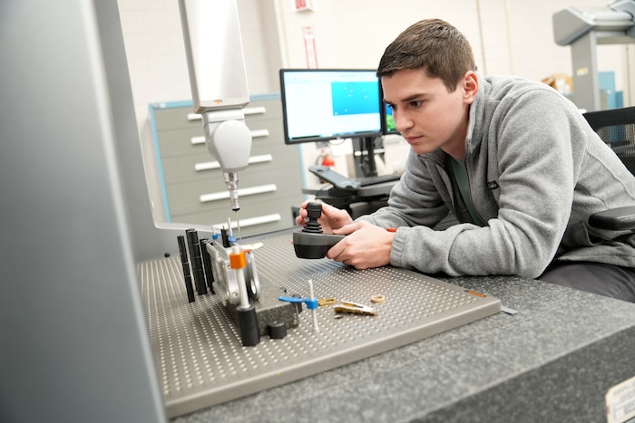 Man working on probe